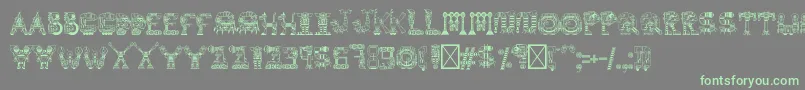 robot medoclone Font – Green Fonts on Gray Background