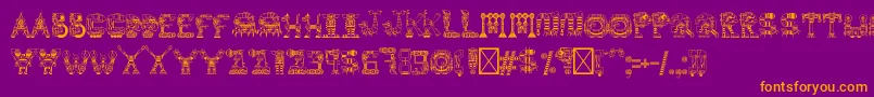 robot medoclone Font – Orange Fonts on Purple Background