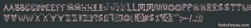 robot medoclone-Schriftart – Rosa Schriften auf schwarzem Hintergrund