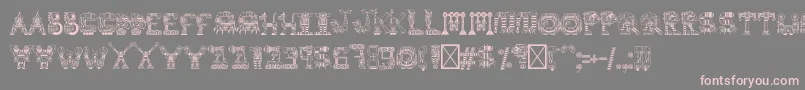 robot medoclone Font – Pink Fonts on Gray Background