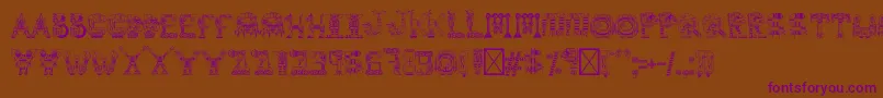 robot medoclone Font – Purple Fonts on Brown Background