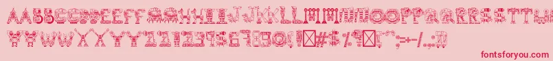 robot medoclone Font – Red Fonts on Pink Background