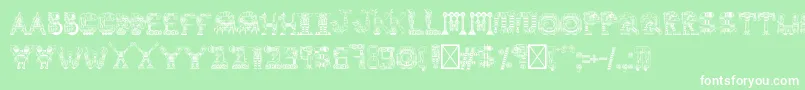 robot medoclone Font – White Fonts on Green Background