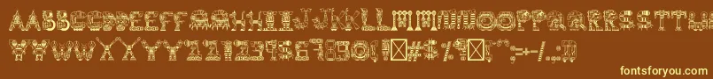 robot medoclone Font – Yellow Fonts on Brown Background