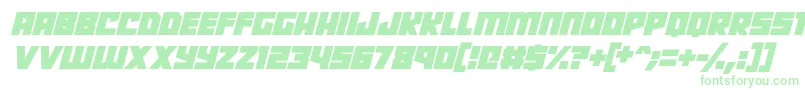 フォントRobot Radicals Italic – 白い背景に緑のフォント