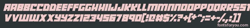 Robot Radicals Italic Font – Pink Fonts on Black Background
