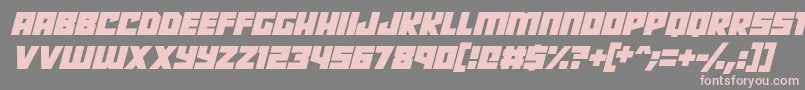 Robot Radicals Italic Font – Pink Fonts on Gray Background