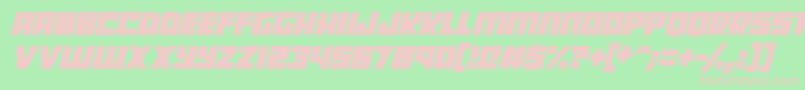 Fonte Robot Radicals Italic – fontes rosa em um fundo verde
