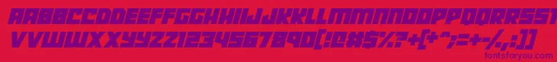 Robot Radicals Italic Font – Purple Fonts on Red Background