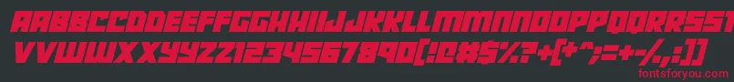 fuente Robot Radicals Italic – Fuentes Rojas Sobre Fondo Negro