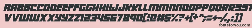 Robot Radicals Italic Font – Black Fonts on Pink Background