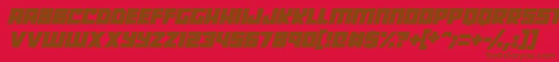 Robot Radicals Italic Font – Brown Fonts on Red Background