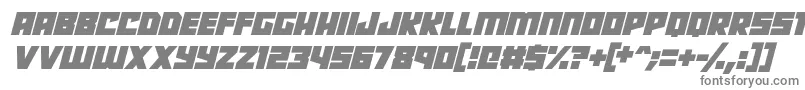 フォントRobot Radicals Italic – 灰色のフォント