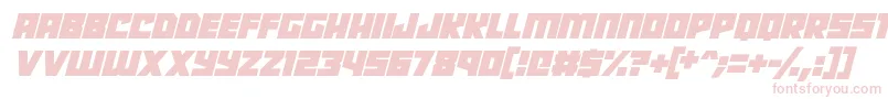 Robot Radicals Italic Font – Pink Fonts on White Background