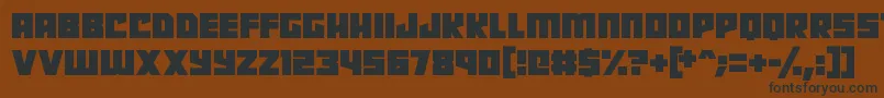 Robot Radicals Font – Black Fonts on Brown Background