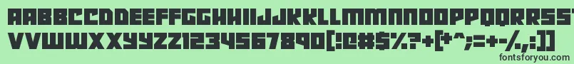 Robot Radicals Font – Black Fonts on Green Background