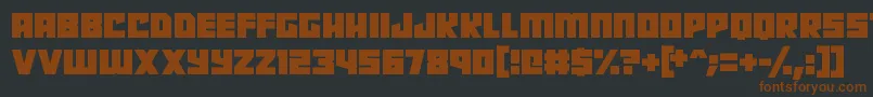 Robot Radicals Font – Brown Fonts on Black Background
