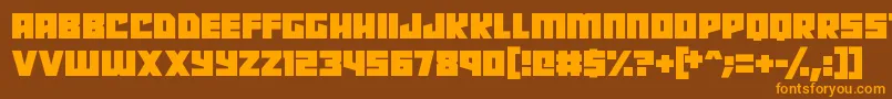 Robot Radicals Font – Orange Fonts on Brown Background