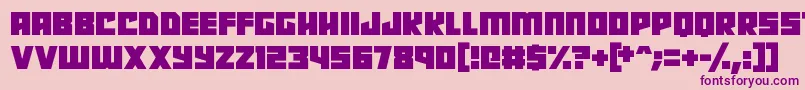 Robot Radicals Font – Purple Fonts on Pink Background