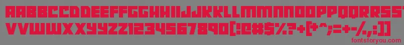 Robot Radicals Font – Red Fonts on Gray Background