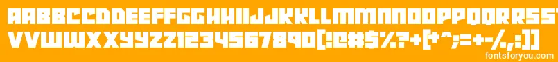 Robot Radicals Font – White Fonts on Orange Background