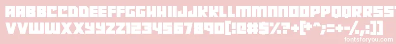 Robot Radicals Font – White Fonts on Pink Background
