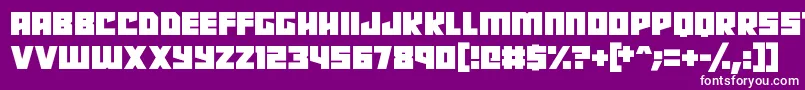 Robot Radicals Font – White Fonts on Purple Background