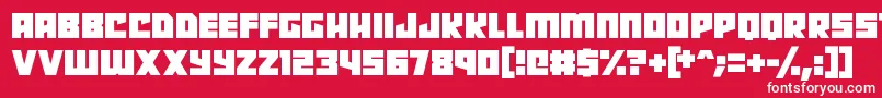 Robot Radicals Font – White Fonts on Red Background