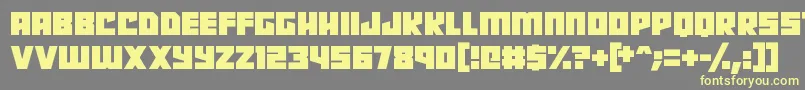 Robot Radicals Font – Yellow Fonts on Gray Background