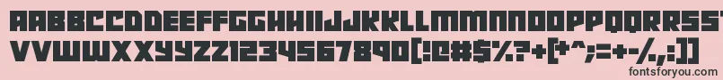Robot Radicals-Schriftart – Schwarze Schriften auf rosa Hintergrund
