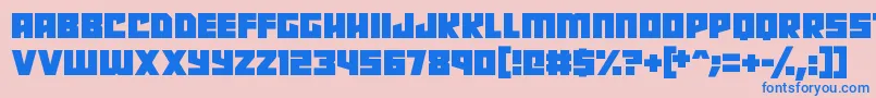 Robot Radicals Font – Blue Fonts on Pink Background