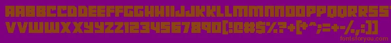Robot Radicals Font – Brown Fonts on Purple Background