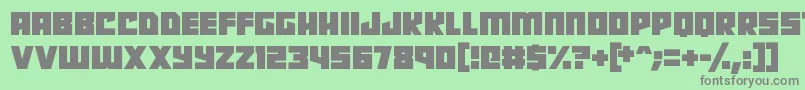 Robot Radicals Font – Gray Fonts on Green Background