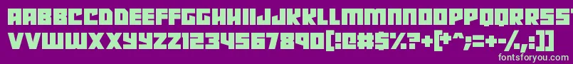 Robot Radicals-fontti – vihreät fontit violetilla taustalla