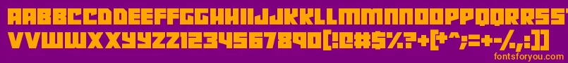 Robot Radicals Font – Orange Fonts on Purple Background