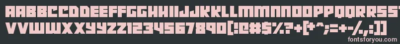 Robot Radicals-fontti – vaaleanpunaiset fontit mustalla taustalla