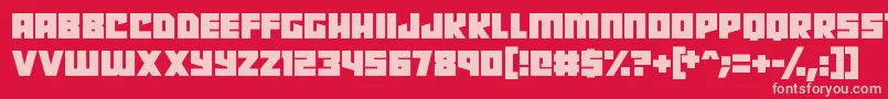 Robot Radicals-fontti – vaaleanpunaiset fontit punaisella taustalla