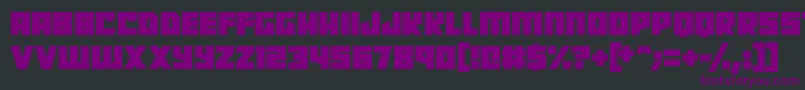 Robot Radicals-fontti – violetit fontit mustalla taustalla