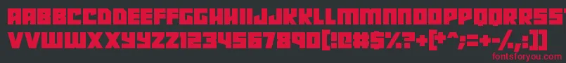 Robot Radicals Font – Red Fonts on Black Background