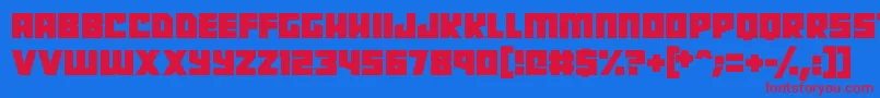 Robot Radicals Font – Red Fonts on Blue Background