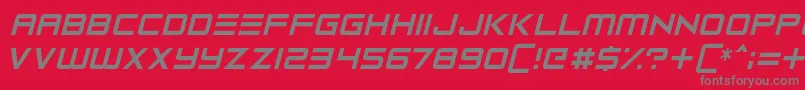Robot Reavers Font – Gray Fonts on Red Background