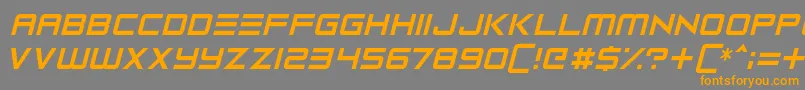 Robot Reavers Font – Orange Fonts on Gray Background