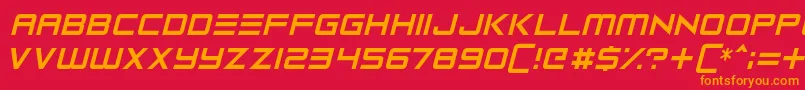 fuente Robot Reavers – Fuentes Naranjas Sobre Fondo Rojo
