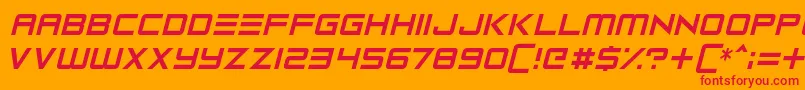 Robot Reavers Font – Red Fonts on Orange Background