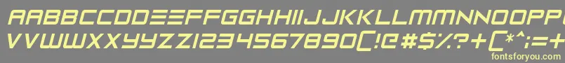 Robot Reavers Font – Yellow Fonts on Gray Background