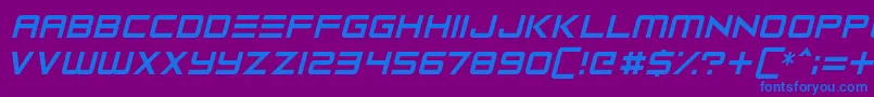 Weitere Informationen zur Robot Reavers-Schriftart Robot Reavers-Schriftart – Blaue Schriften auf violettem Hintergrund