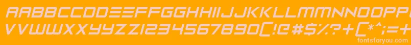 Robot Reavers Font – Pink Fonts on Orange Background