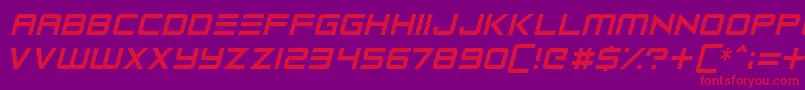 Robot Reavers Font – Red Fonts on Purple Background