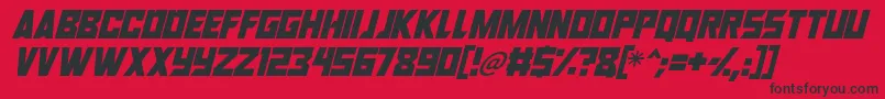 Robot Renegades Italic-fontti – mustat fontit punaisella taustalla