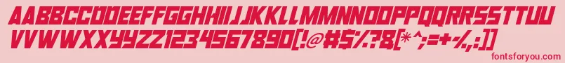 fuente Robot Renegades Italic – Fuentes Rojas Sobre Fondo Rosa
